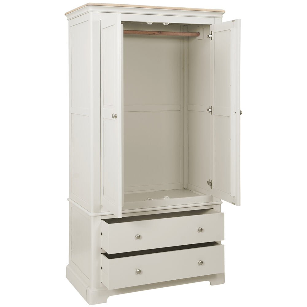 Lyon 2 Drawer Double Hanging Wardrobe